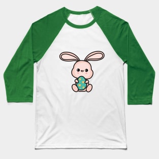 Kawaii bunny with decorated egg Baseball T-Shirt